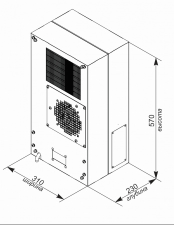 Кондиционер для уличного климатического шкафа UNISPLIT MHW-105S(1)W